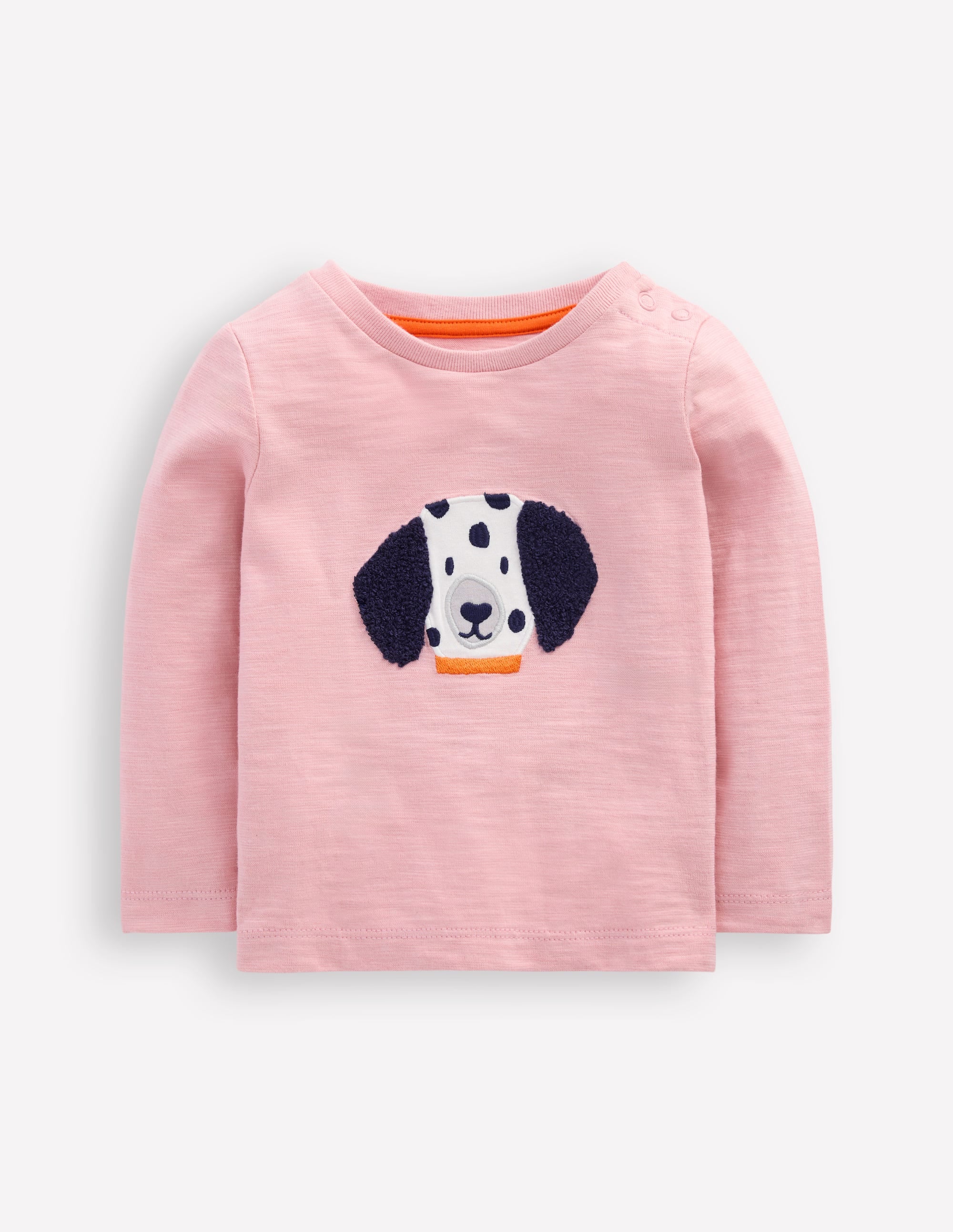 Bouclé Logo T-shirt-Vintage Pink - Image 1