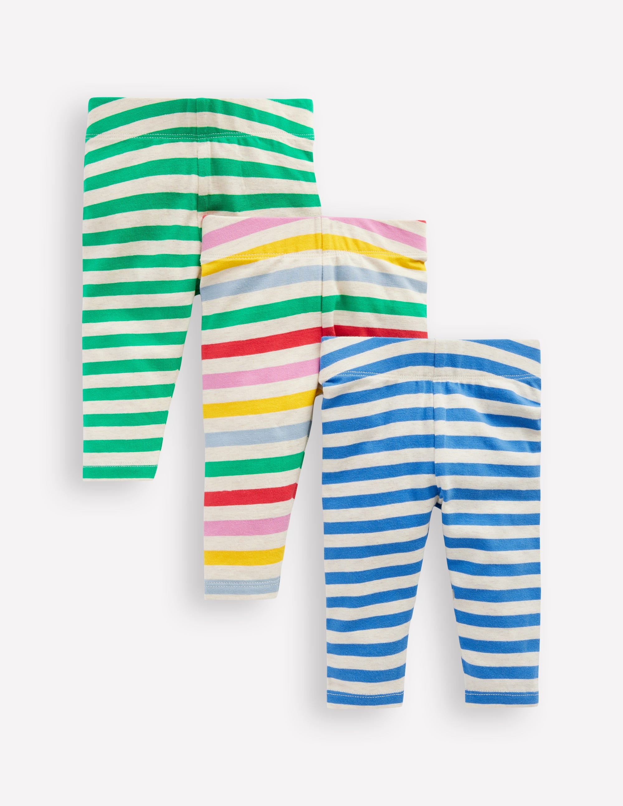 Striped 3 Pack Legging-Oatmeal Multi Stripe - Image 1