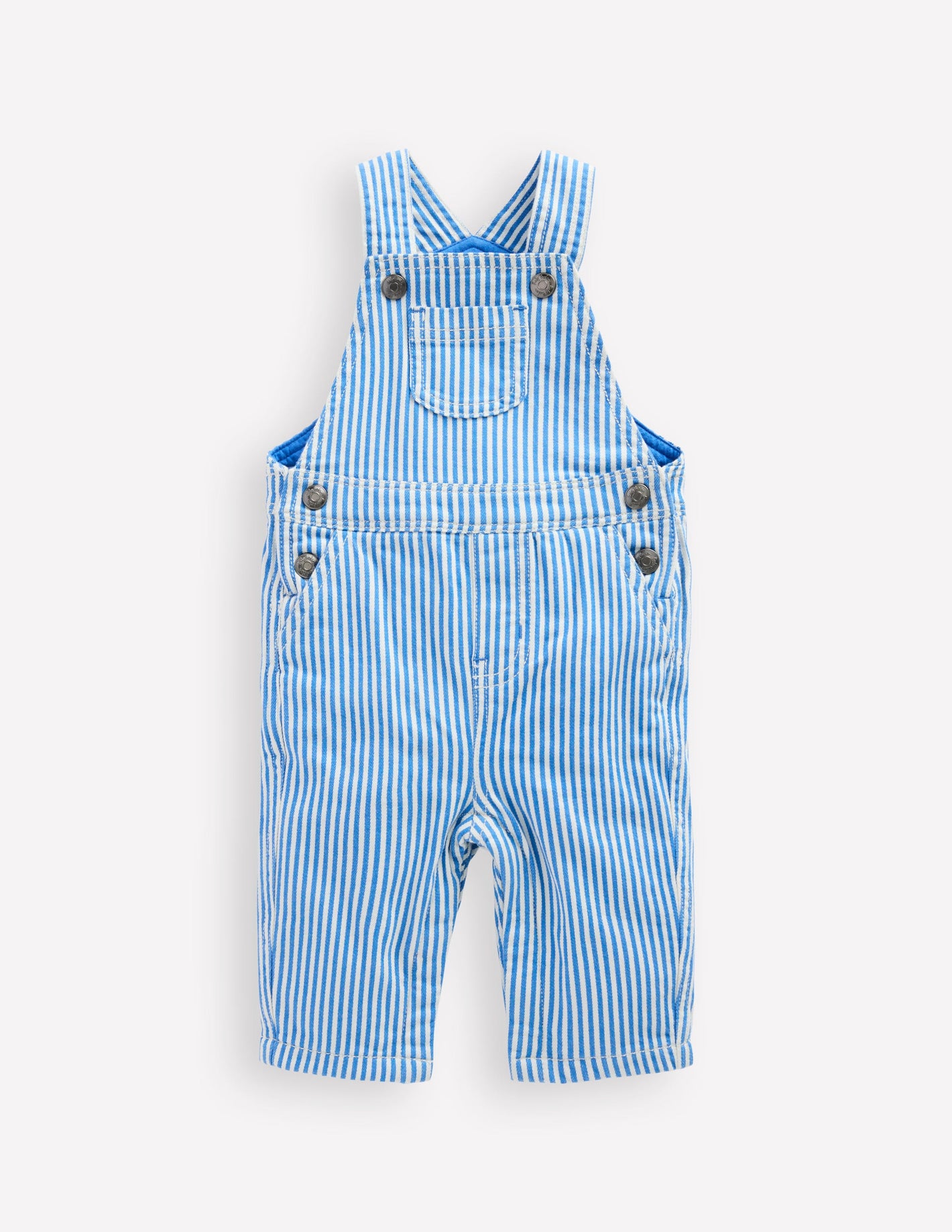 Boys Dungaree-Blue Ticking Stripe