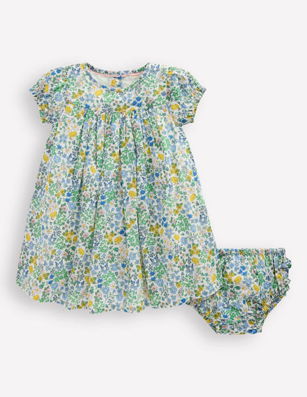 Gathered Woven Dress-Multi Chick Floral