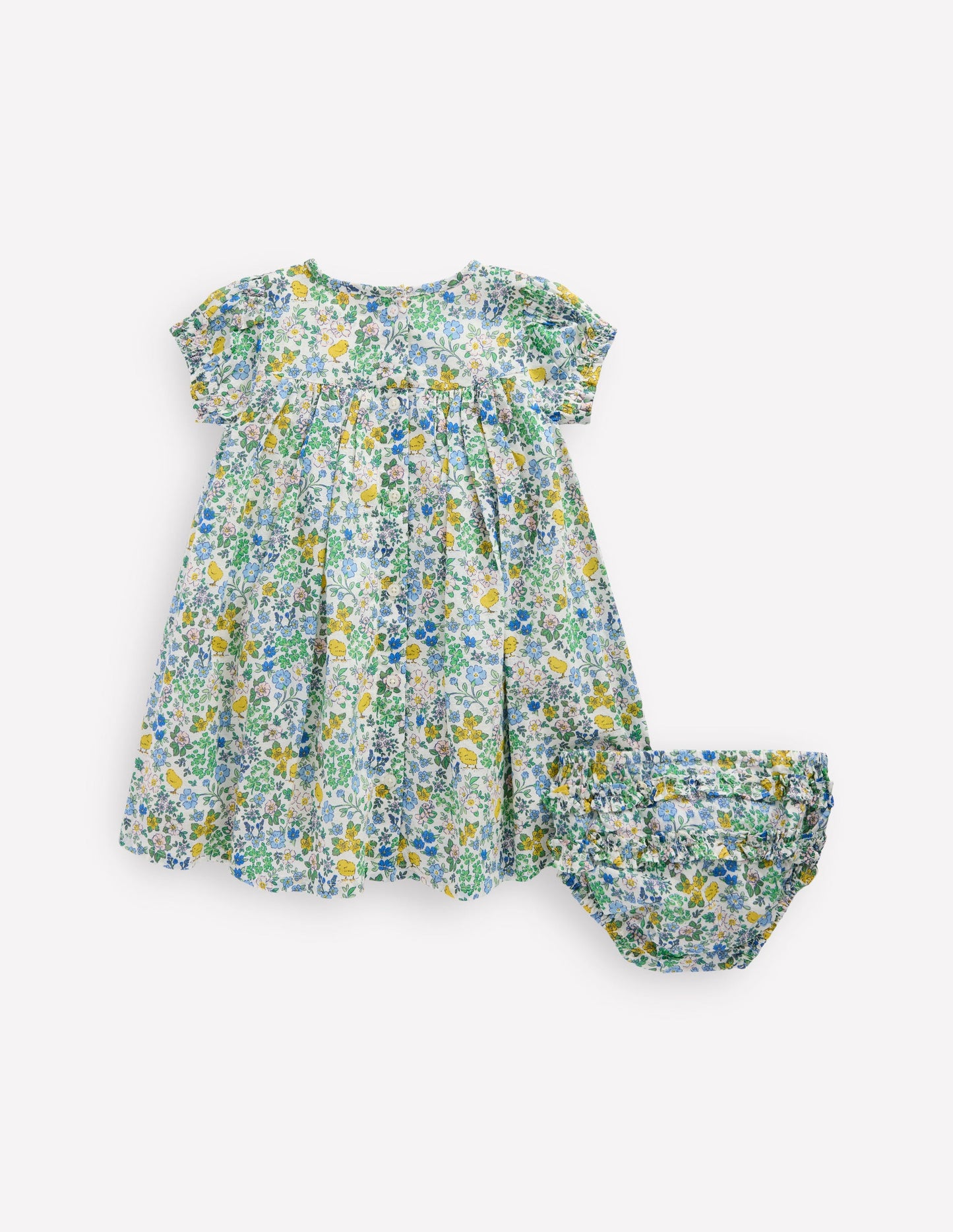 Gathered Woven Dress-Multi Chick Floral