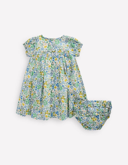 Gathered Woven Dress-Multi Chick Floral-2