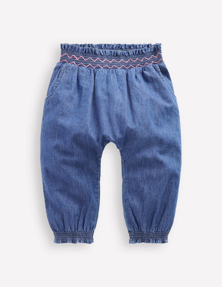 Woven Trousers-Mid Vintage Denim