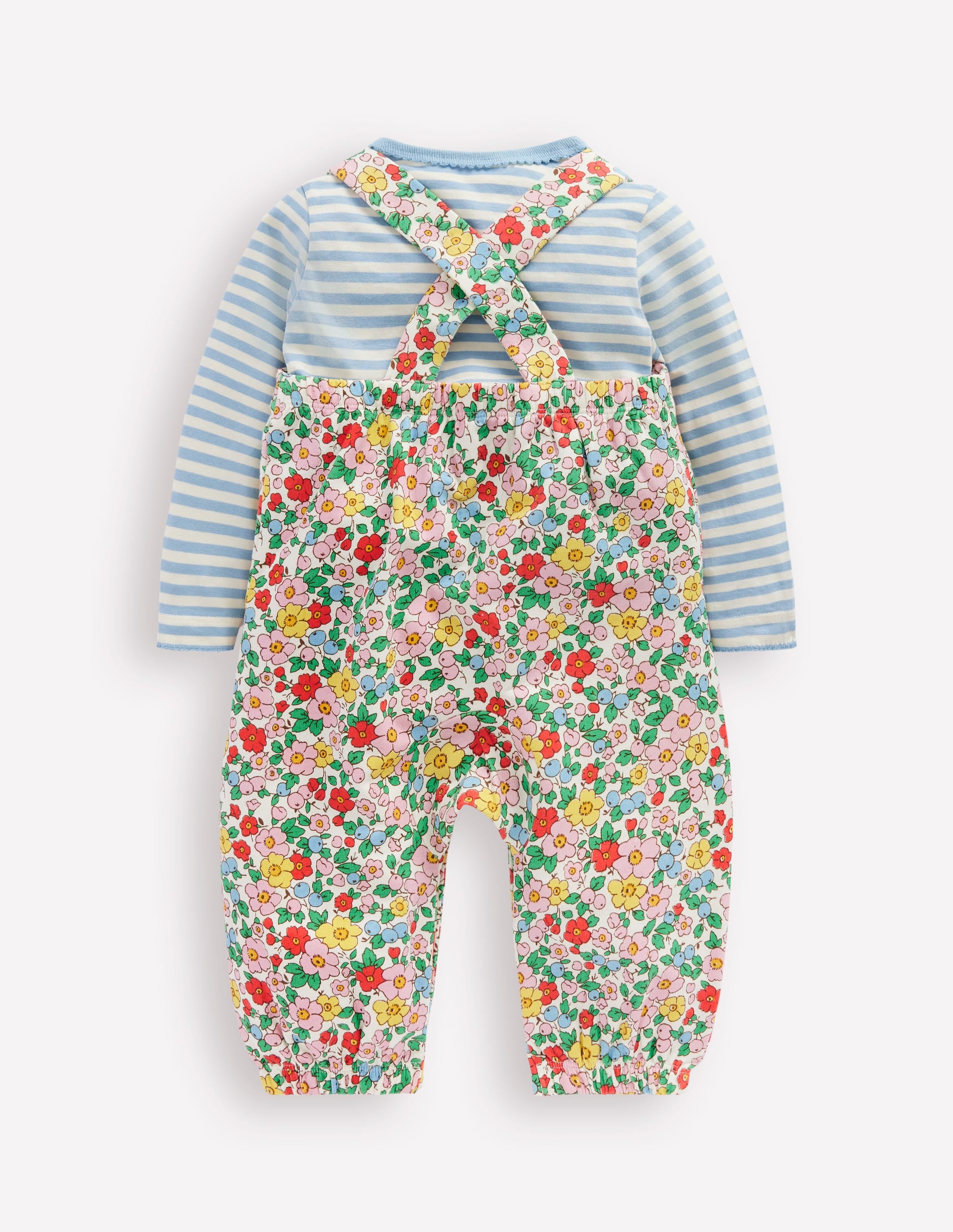 Jersey Overalls Set-Eggnog Apple Blossom - Image 2