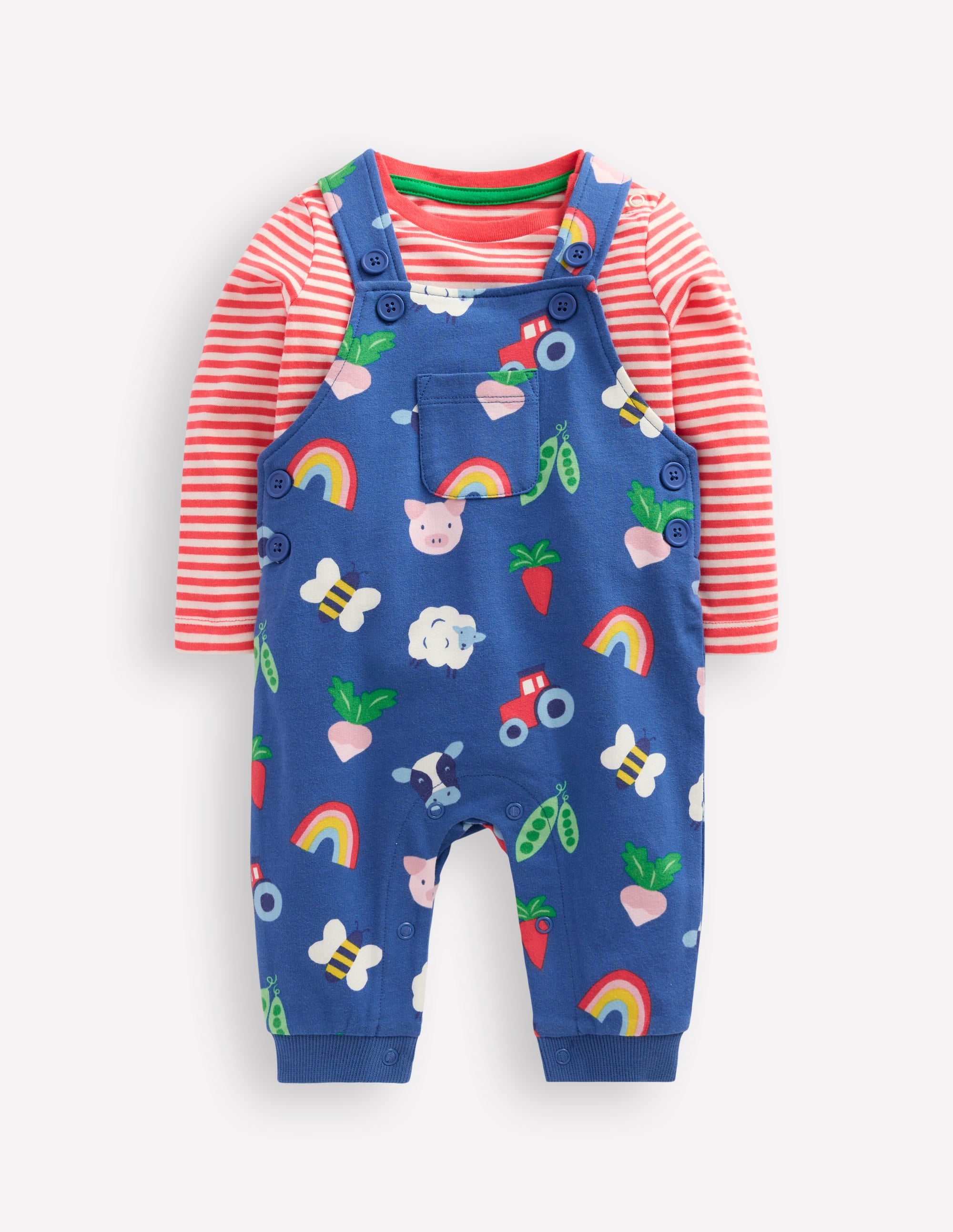 Jersey Overalls Set-Delft Rainbow Farm - Image 1