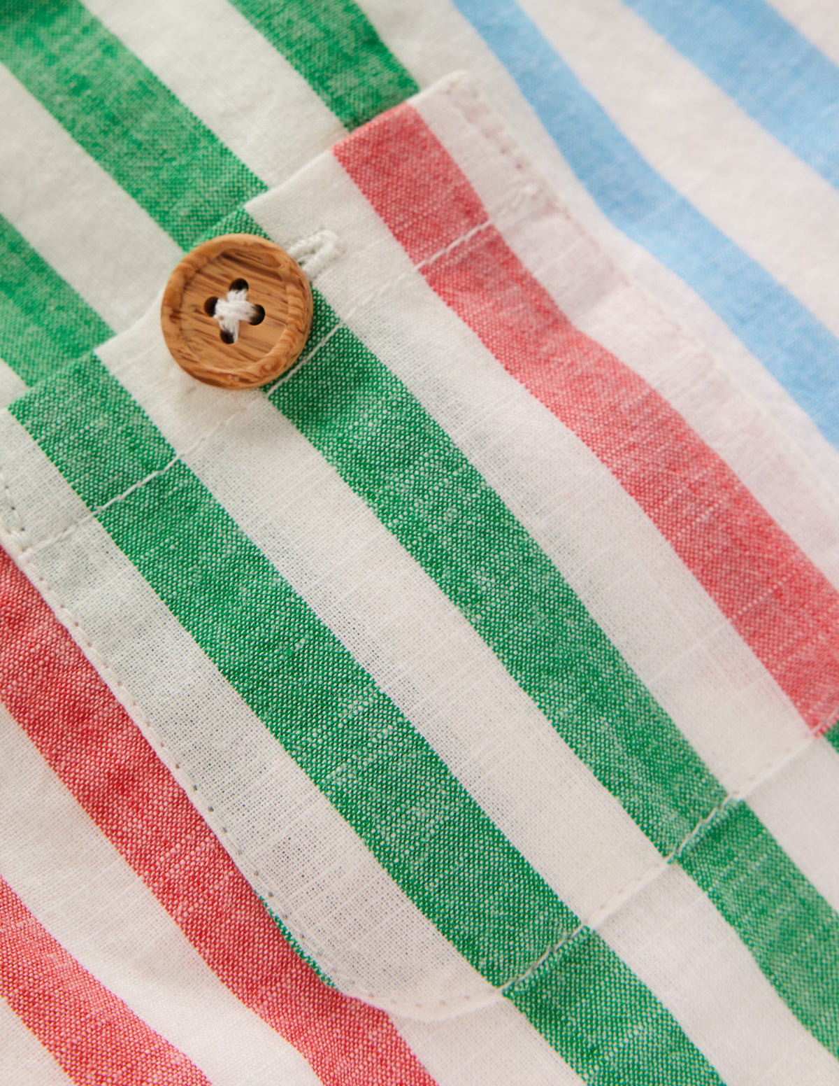 Button Overalls Set-Multi Stripe - Image 3