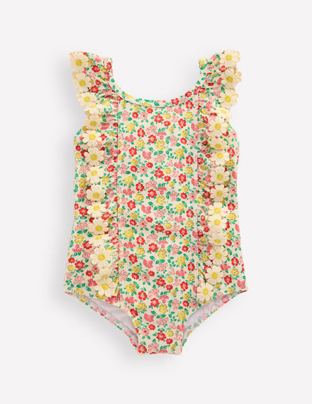 Frilly Swimsuit-Multi Summer Flower Bed