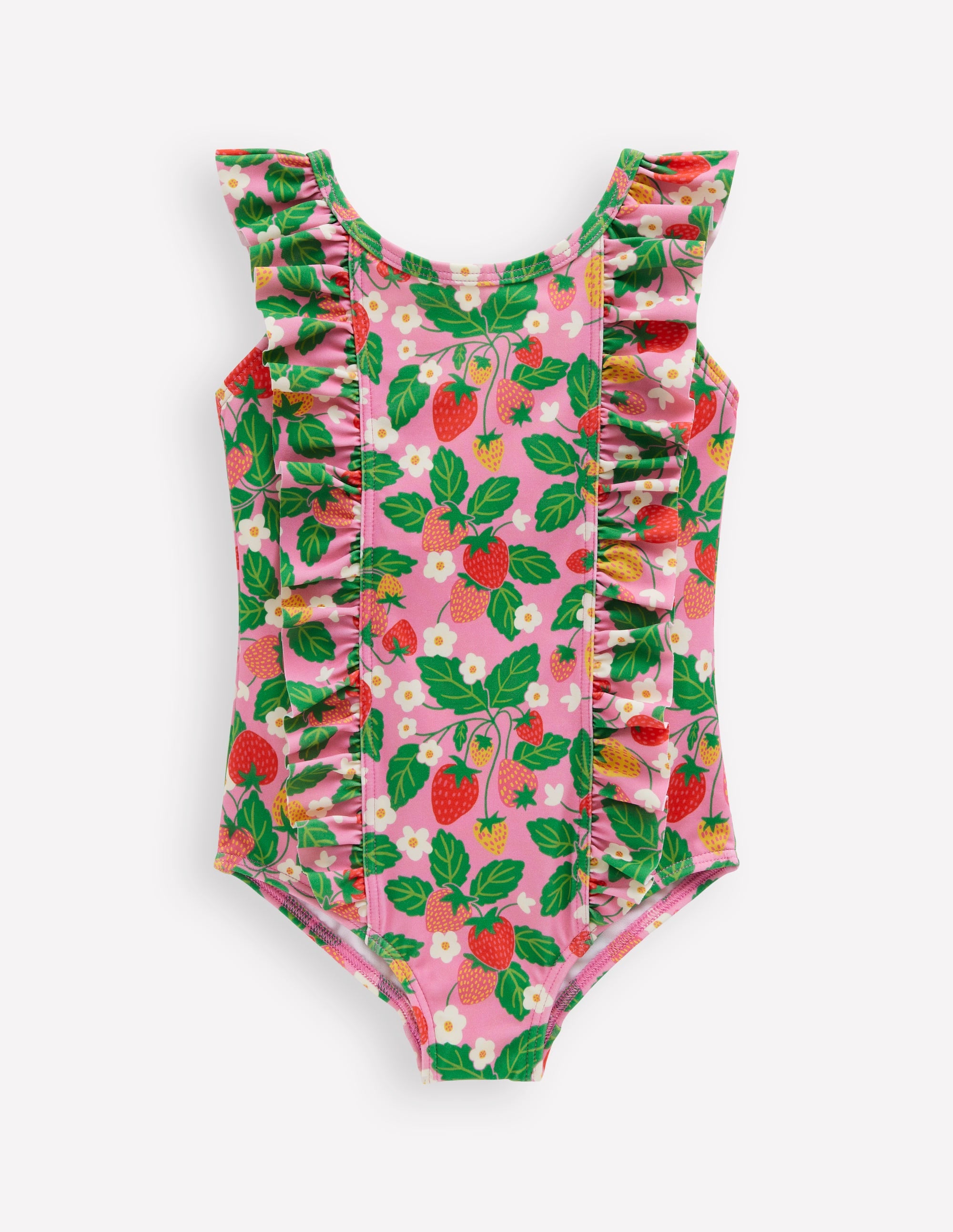 Frilly Swimsuit-Pink Strawberry Patch - Image 1