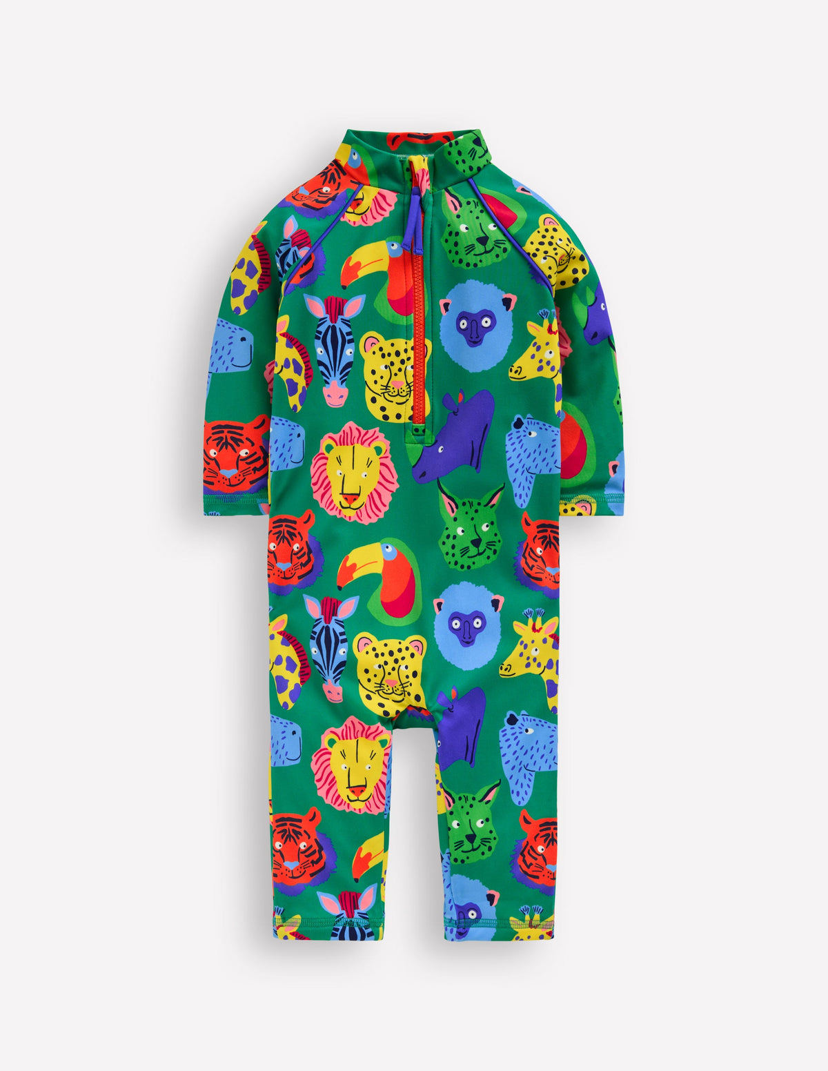 Fun Sun Safe Surfsuit-Multi Animal Faces - Image 1