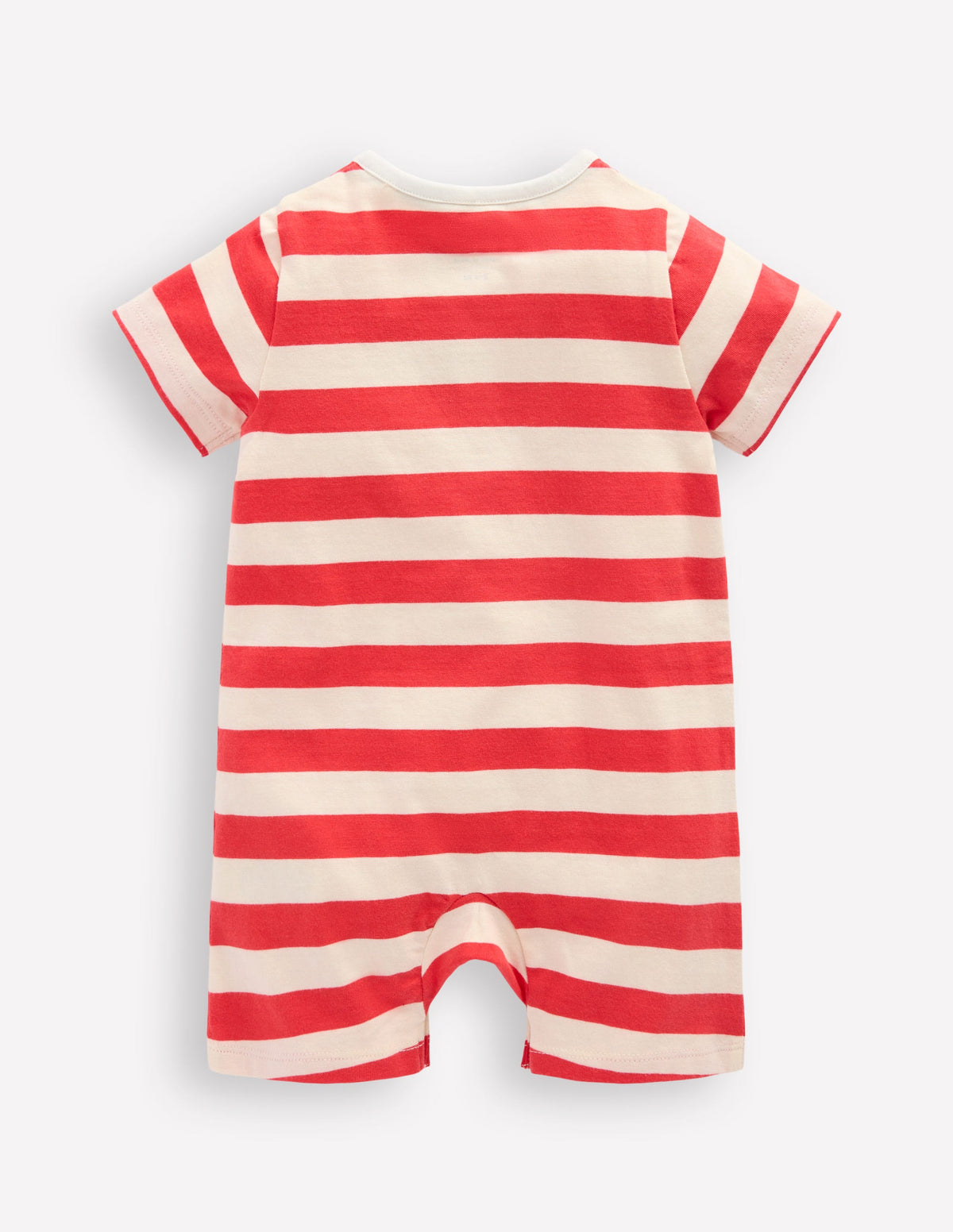 Jersey Romper-Jam Red and Ivory Stripe - Image 2