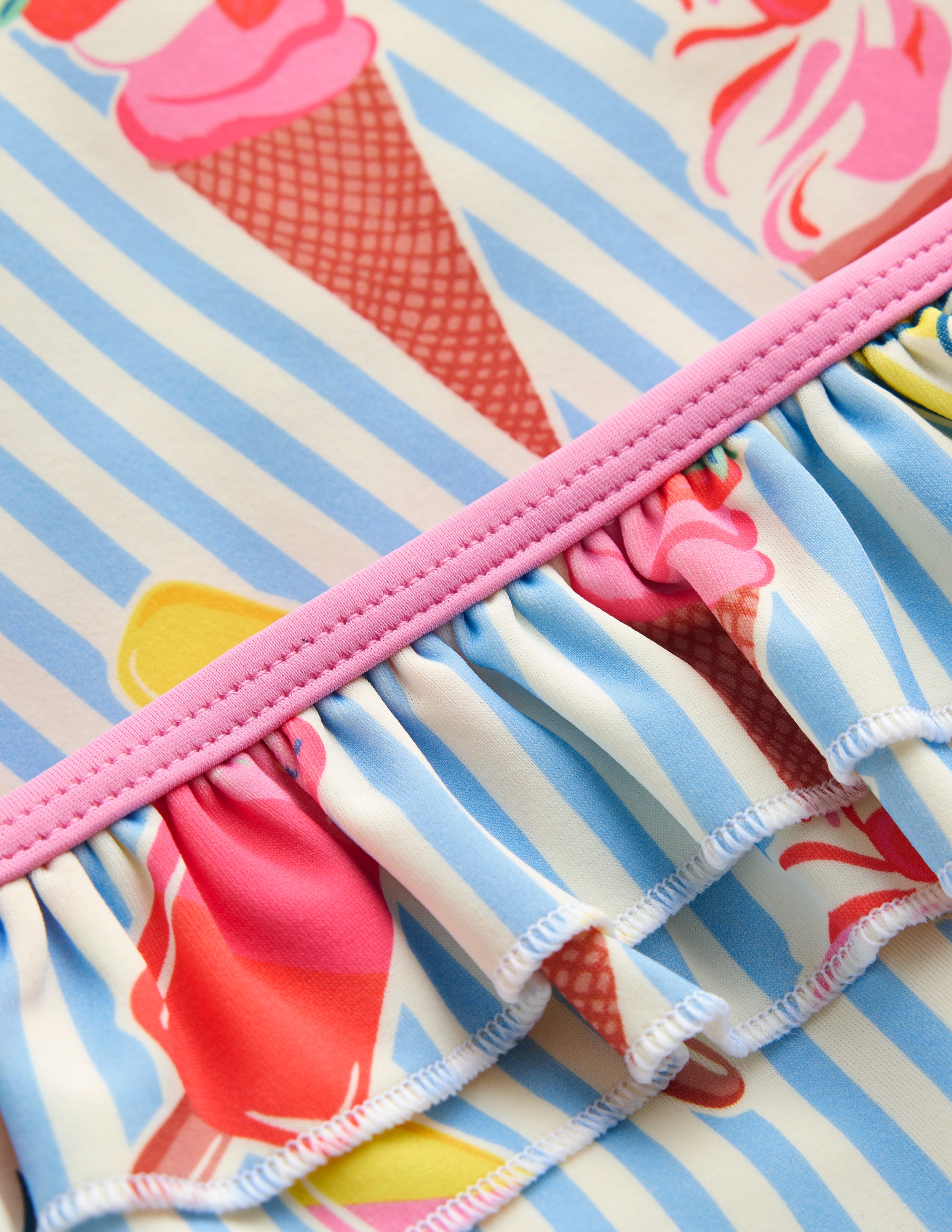 Frilly Rash Vest Set-Vintage Blue Ice Creams - Image 3