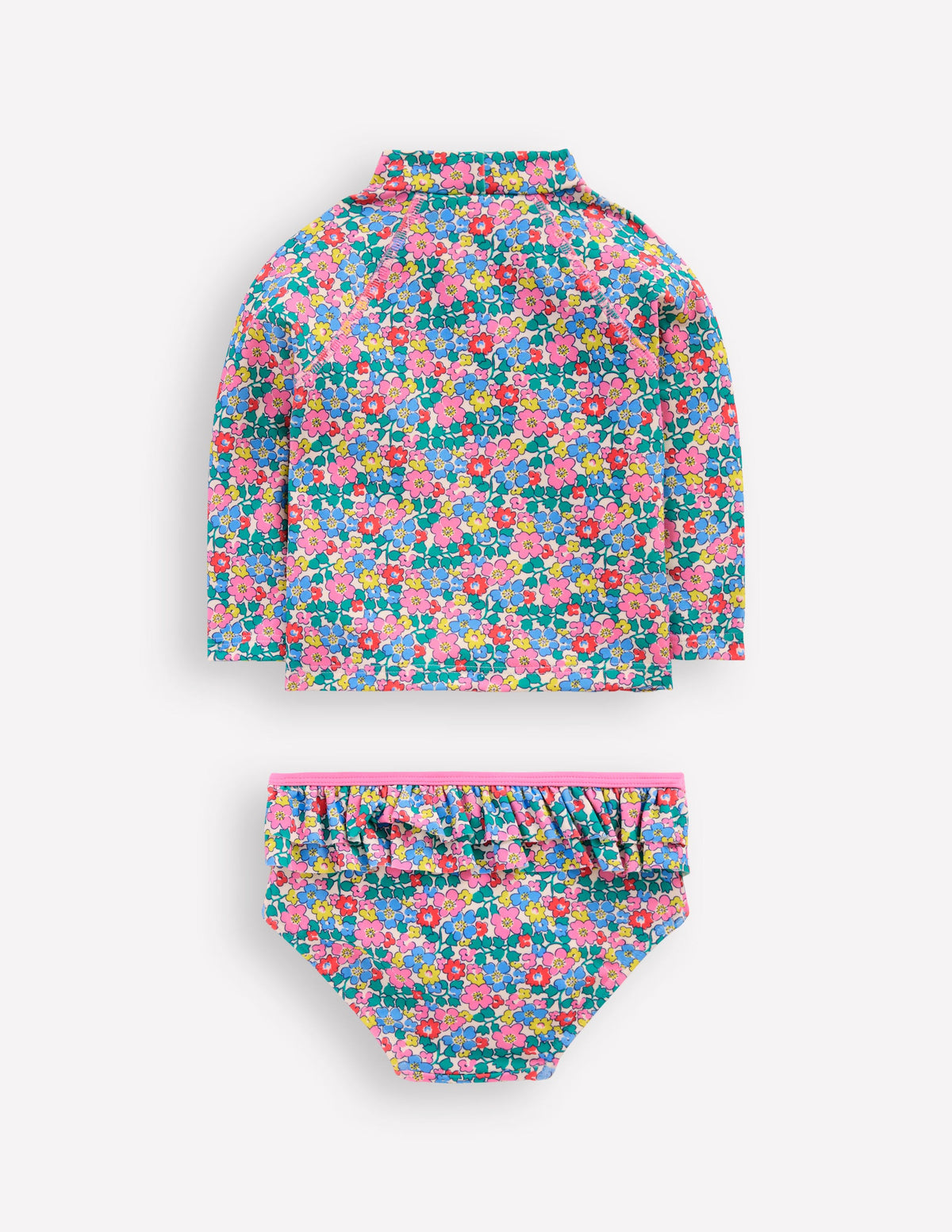Frilly Rash Vest Set-Multi Flowerbed Shell - Image 2