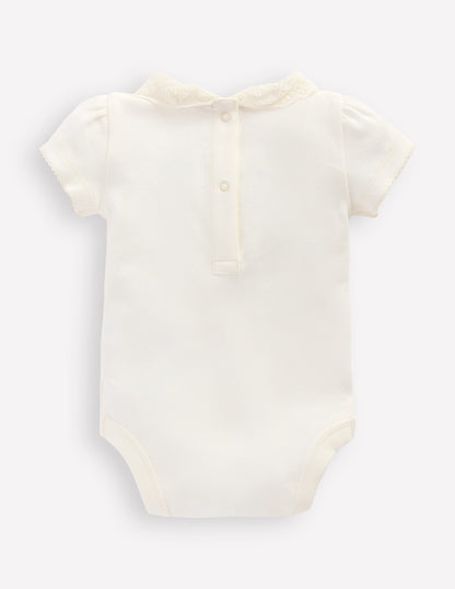 Detailed Collared Bodysuit-Soft Ivory