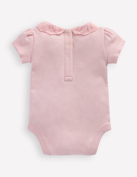 Detailed Collared Bodysuit-French Pink