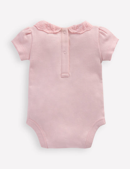 Detailed Collared Bodysuit-French Pink-2