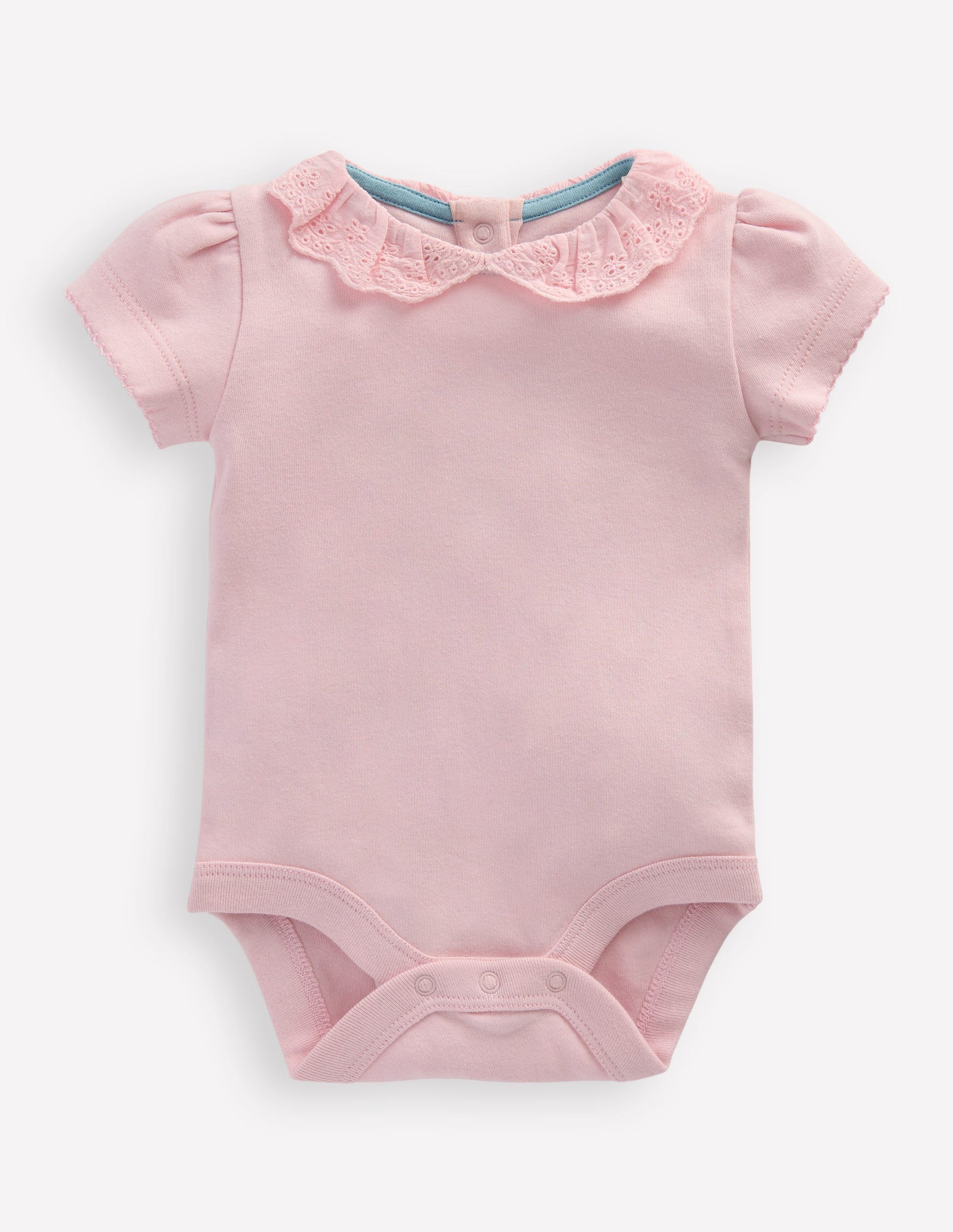 Detailed Collared Bodysuit-French Pink-1