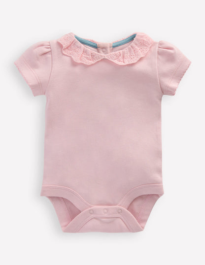 Detailed Collared Bodysuit-French Pink-1