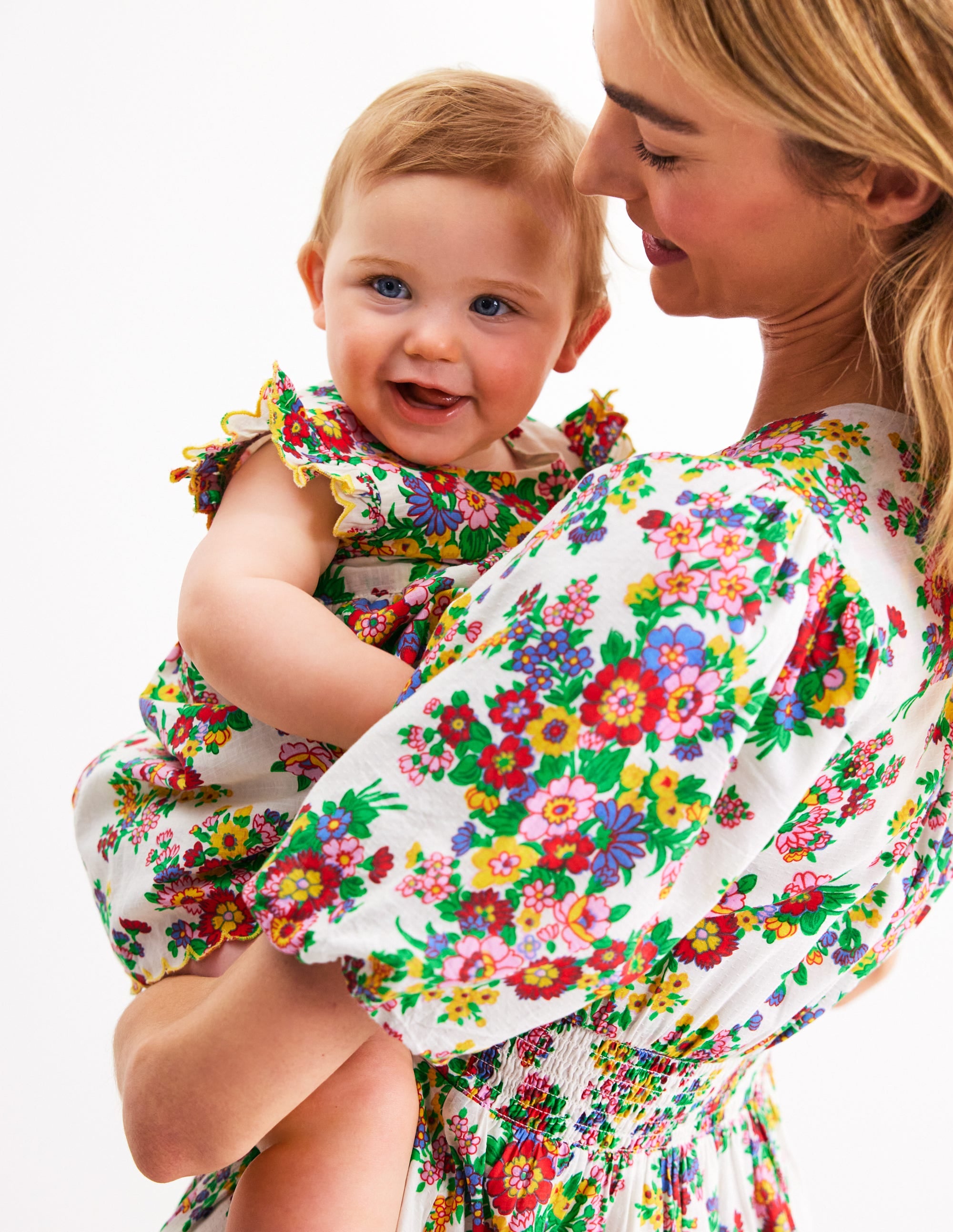 Woven Frill Dress-Multi Floral - Image 4
