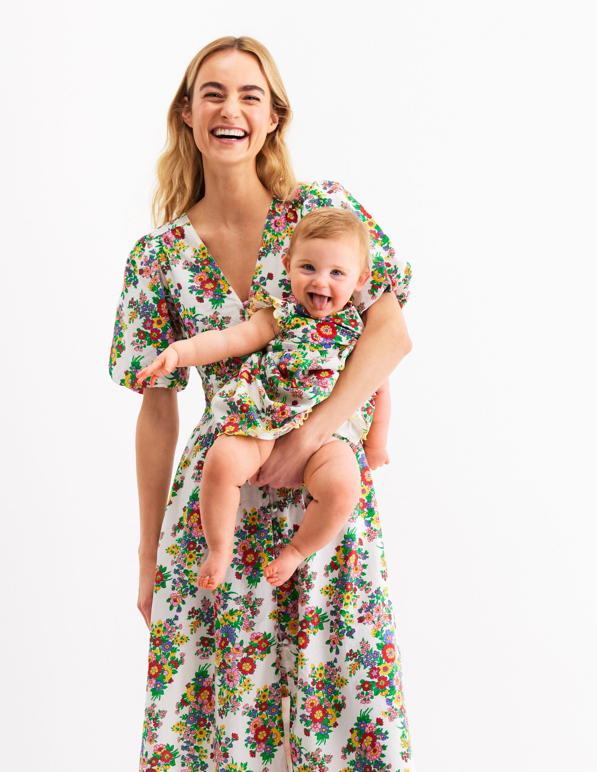 Woven Frill Dress-Multi Floral - Image 5