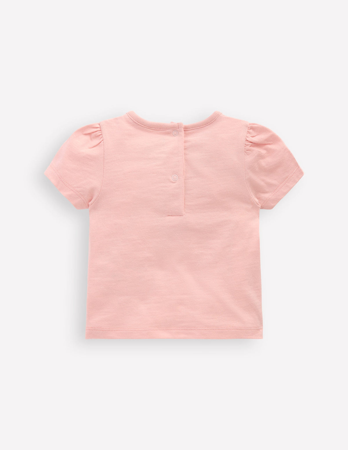 Girls Puff Sleeve Logo T-Shirt-Chalk Pink May Day Bunny - Image 2