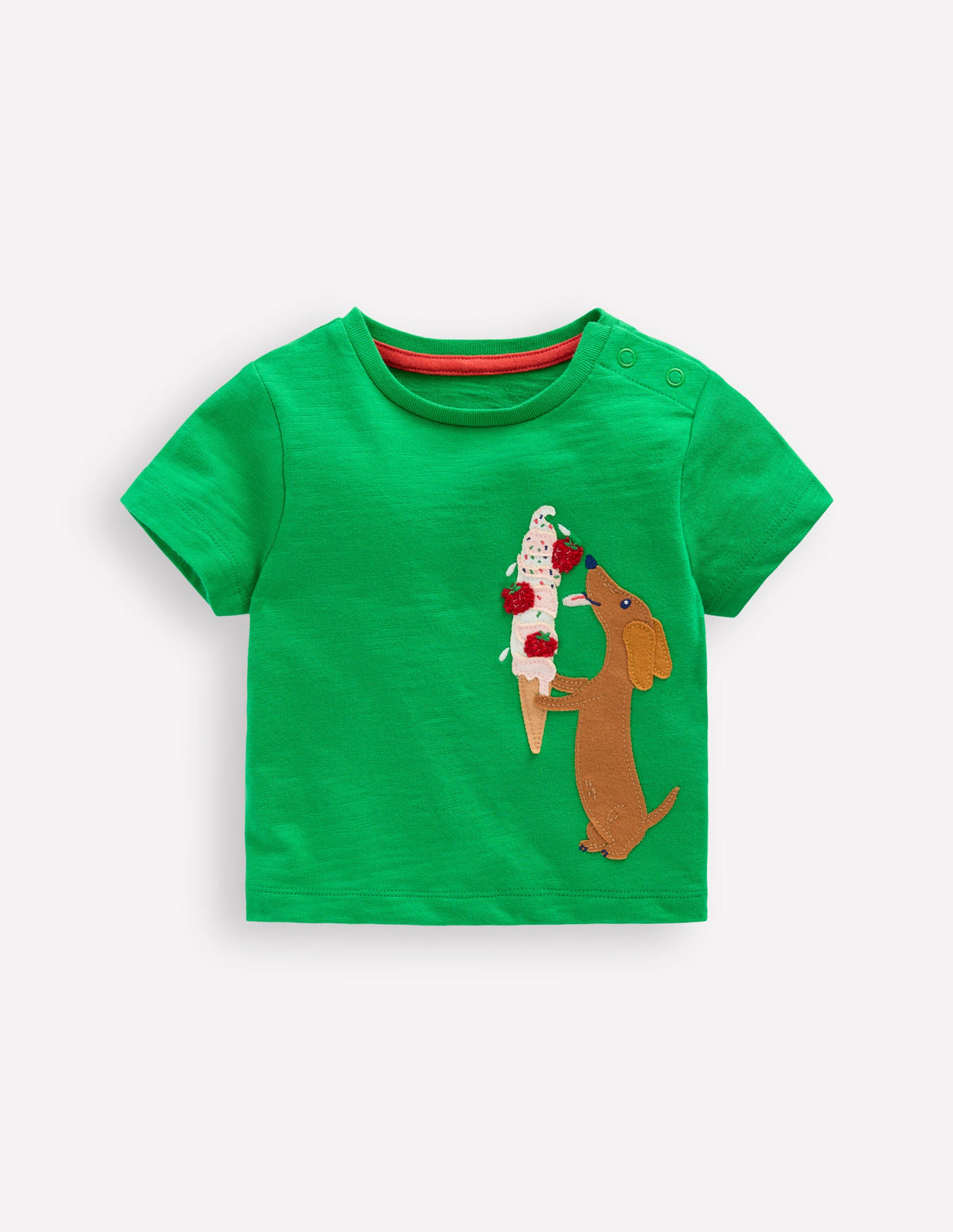 Fun Appliqué T-shirt-Sapling Green - Image 1