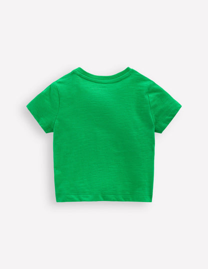 Fun Appliqué T-shirt-Sapling Green