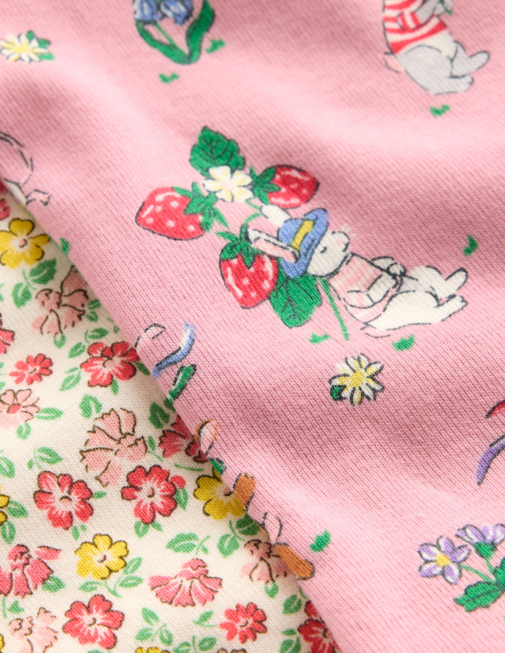Twin Pack Short Rompers-Multi Summer Flowerbed-6