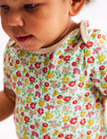 Twin Pack Short Rompers-Multi Summer Flowerbed