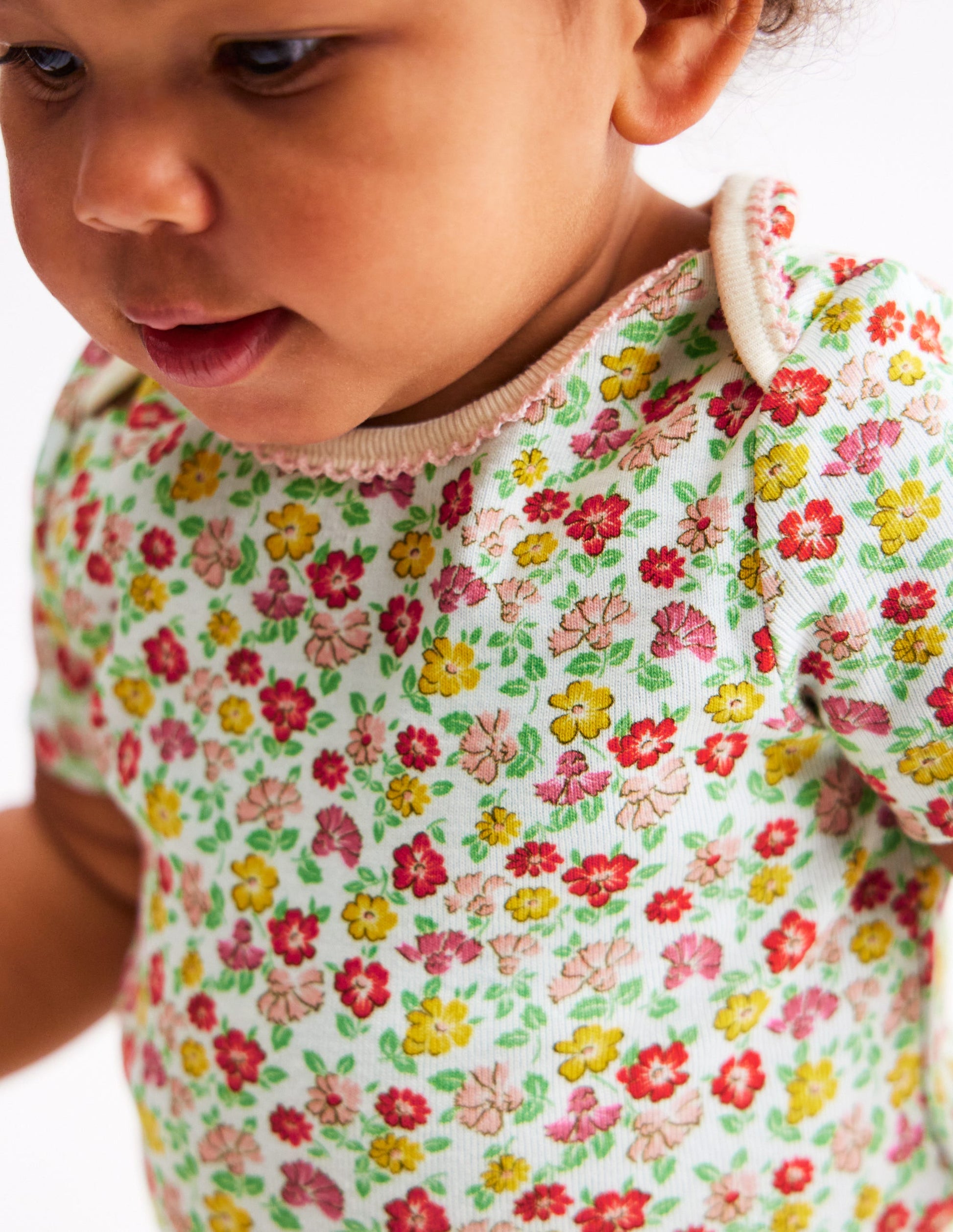 Twin Pack Short Rompers-Multi Summer Flowerbed-1