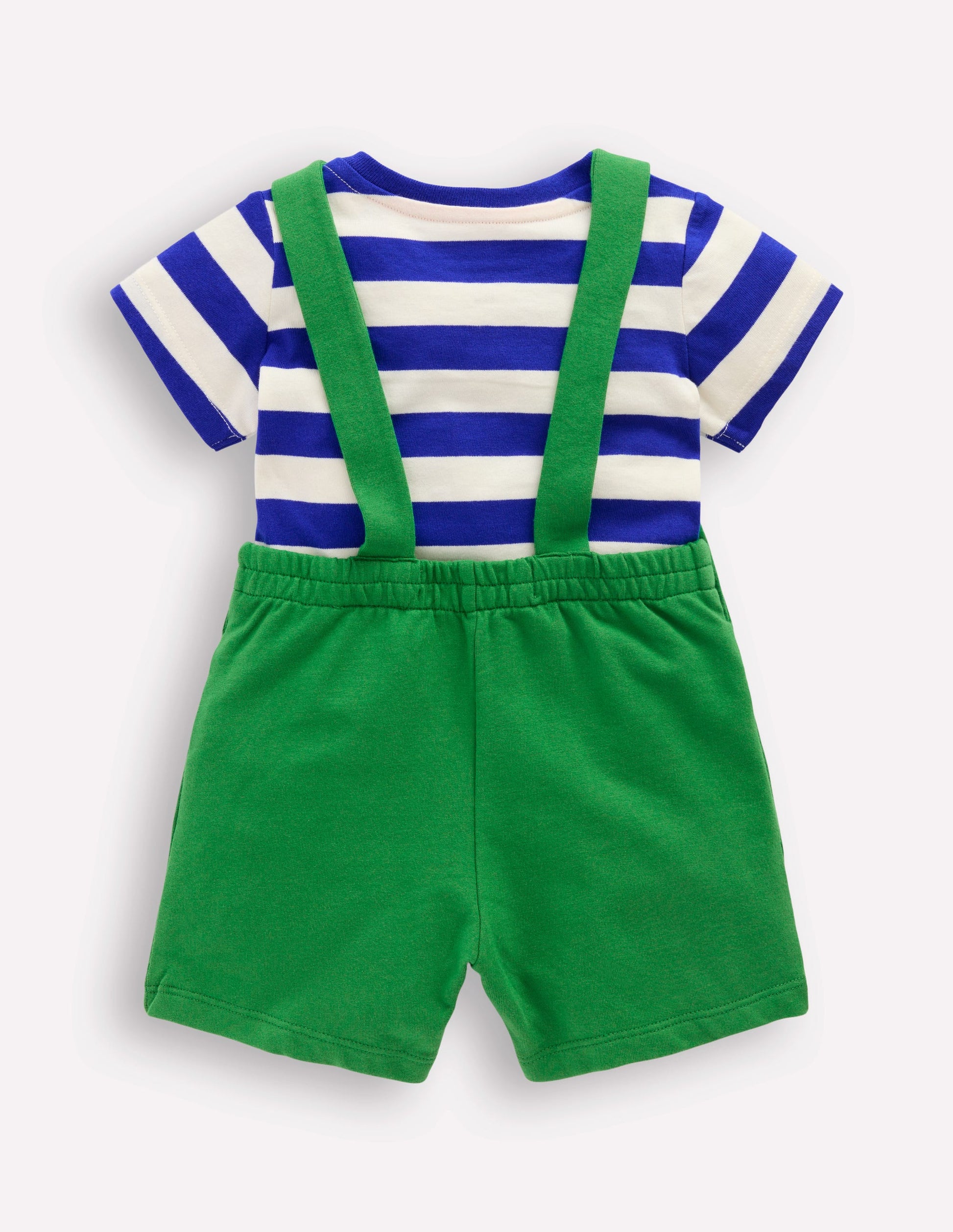 Boucle Jersey Overalls Set-Green Jungle Animals-5