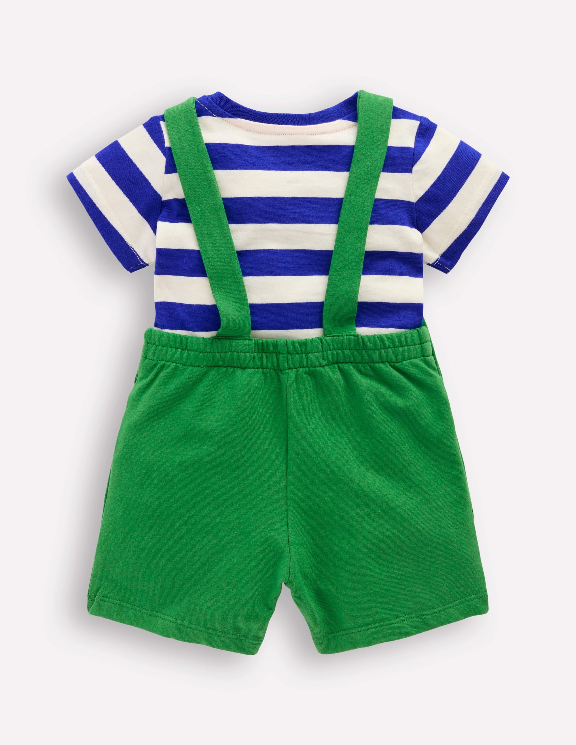 Boucle Jersey Overalls Set-Green Jungle Animals - Image 5