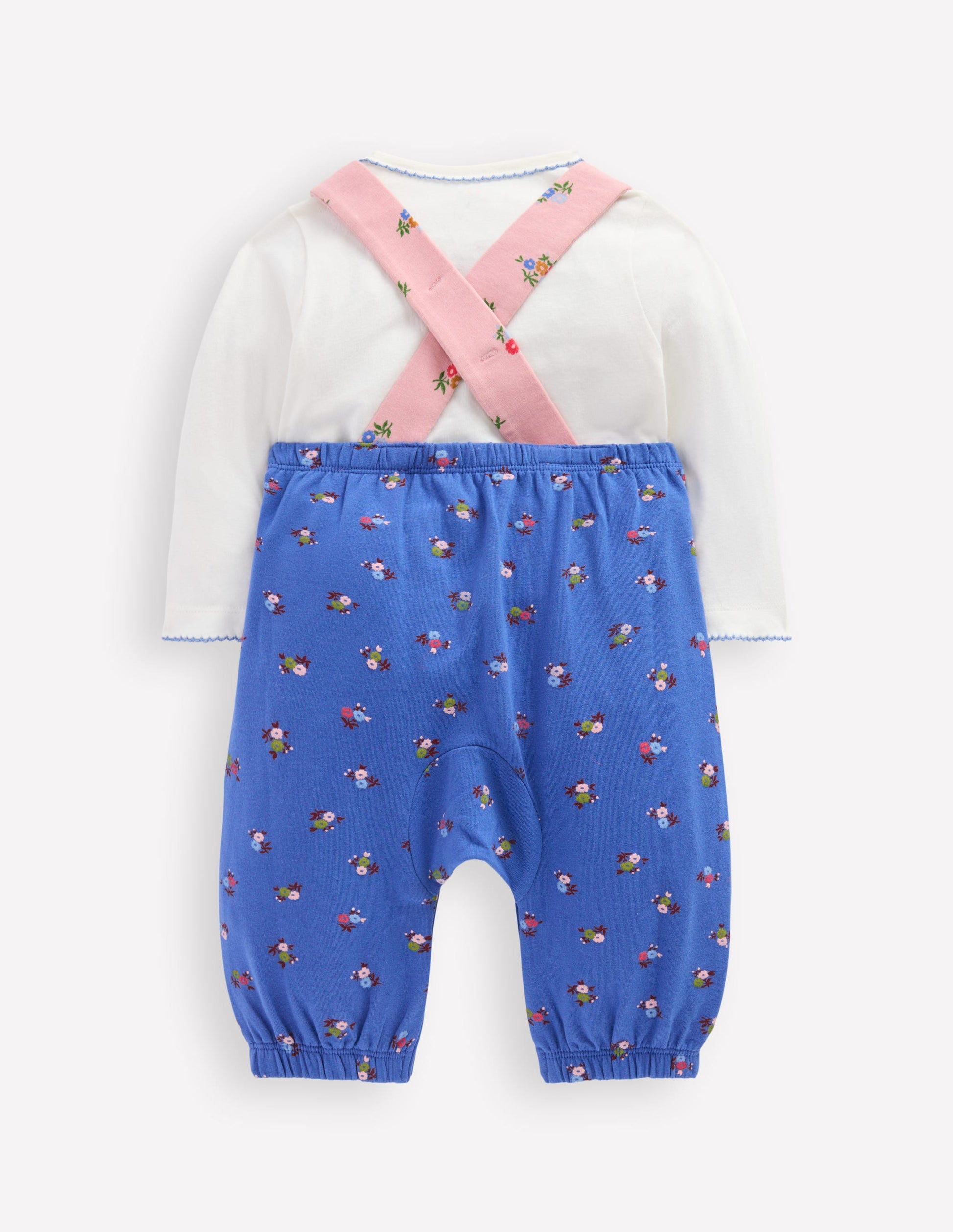 Jersey Overalls Set-Multi Spaced Ditsy-2