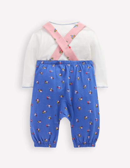 Jersey Overalls Set-Multi Spaced Ditsy-2