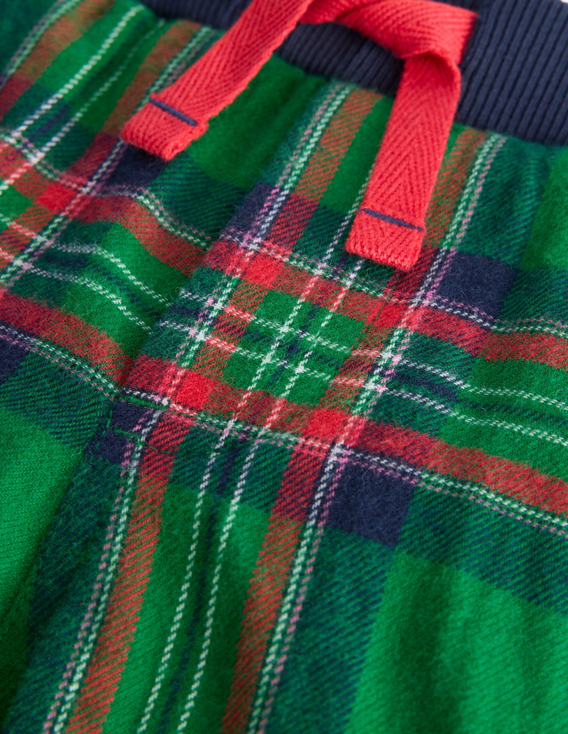 Cosy Lined Pants-Green Check-3