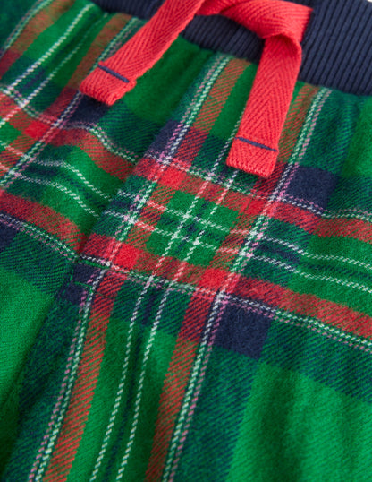 Cosy Lined Pants-Green Check-3