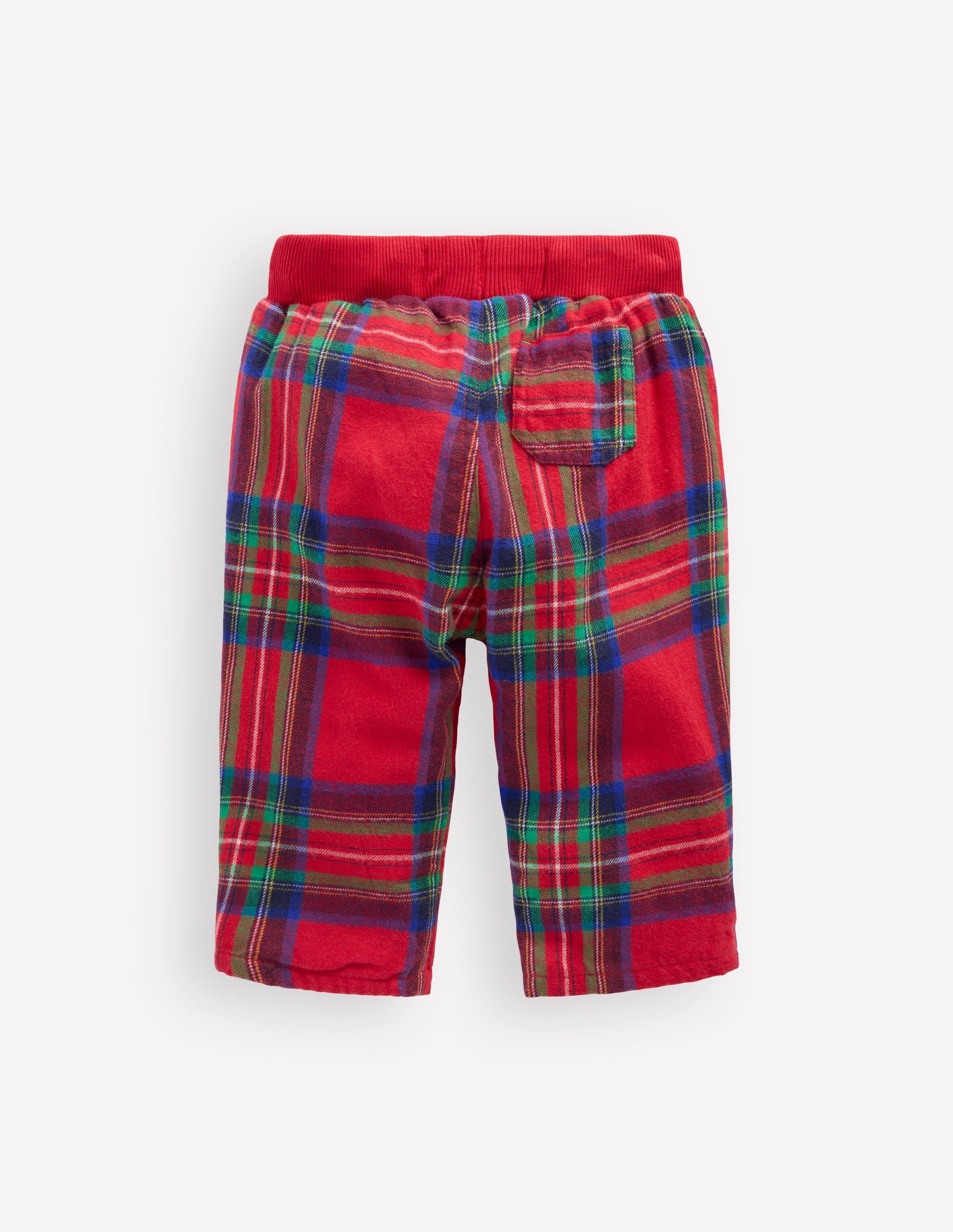 Cosy Lined Pants-Red Check-2