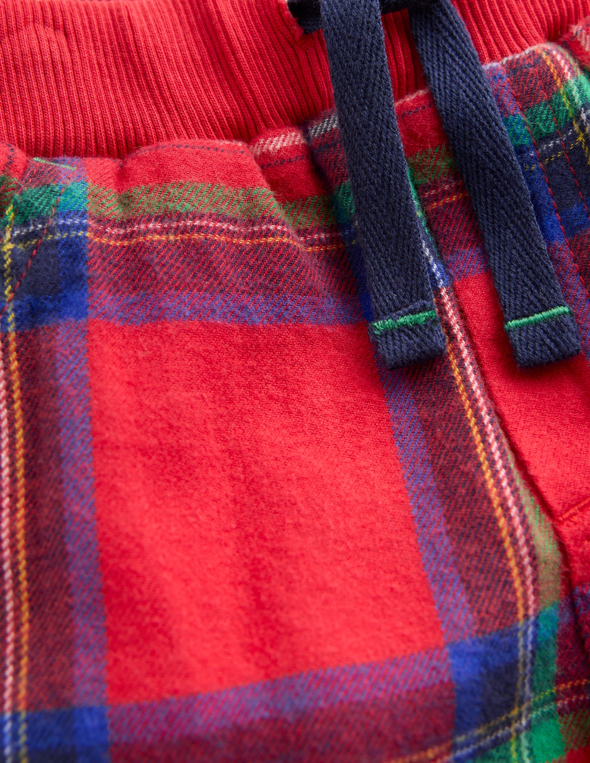Cosy Lined Pants-Red Check-3