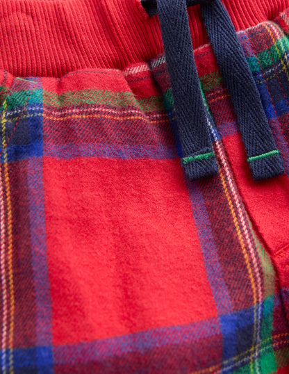 Cosy Lined Pants-Red Check-3