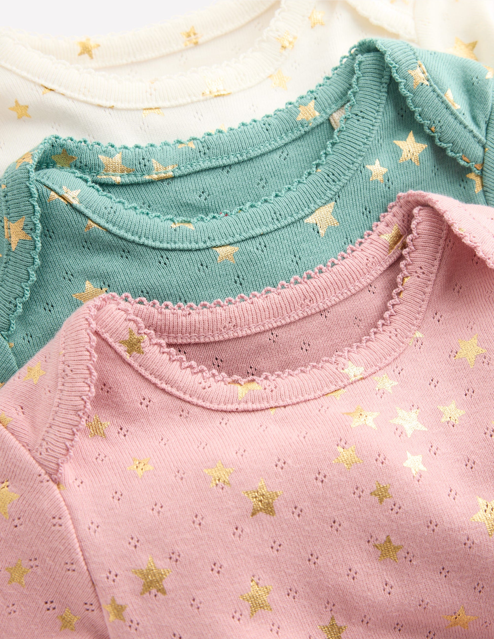 3-pack Pointelle Bodies-Multi Foil Stars-3