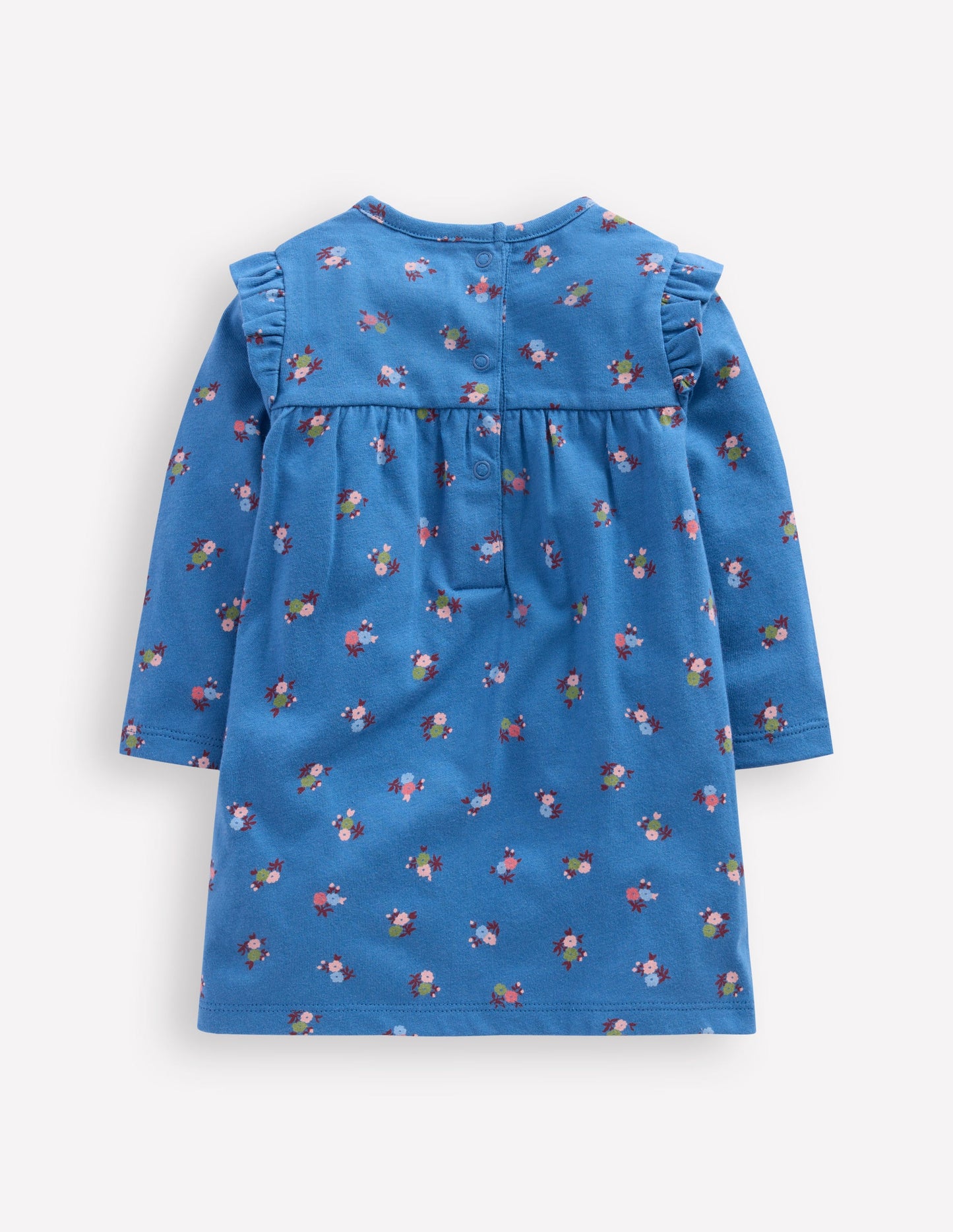 Printed Jersey Dress-Blue Floral