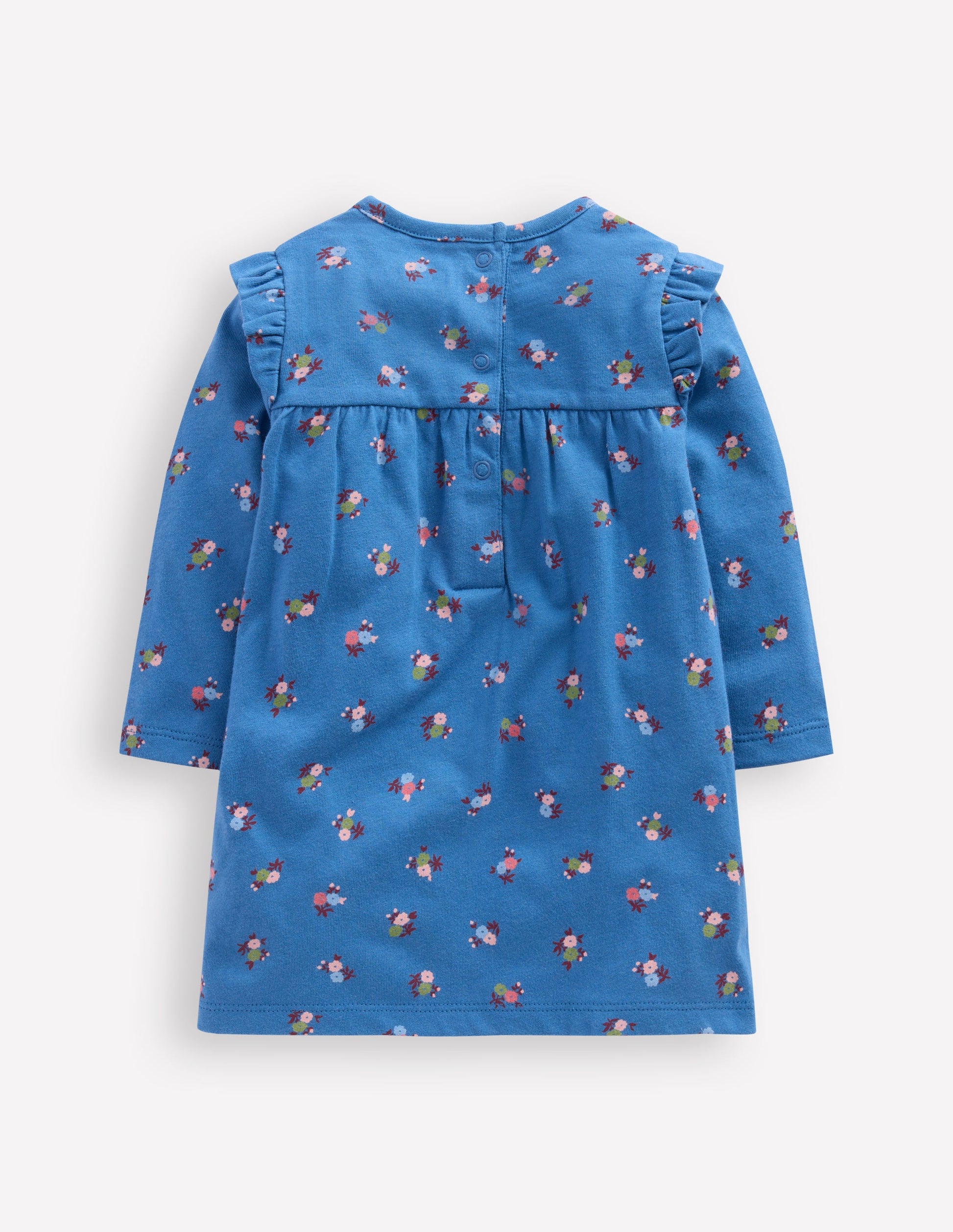 Printed Jersey Dress-Blue Floral-2