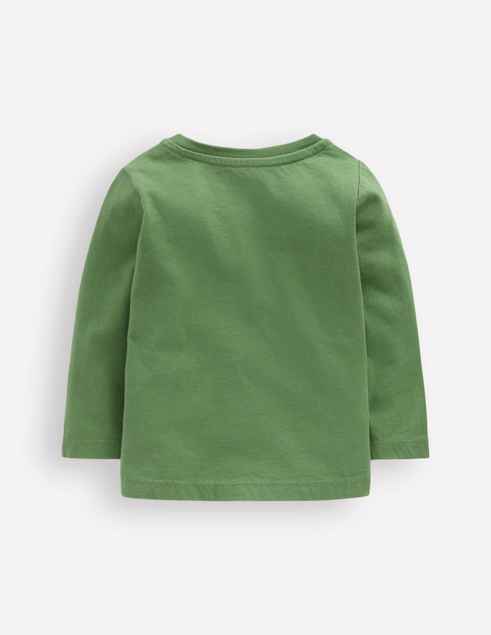 Long Sleeve Applique T-Shirt-Green Lift The Flap Transport-2