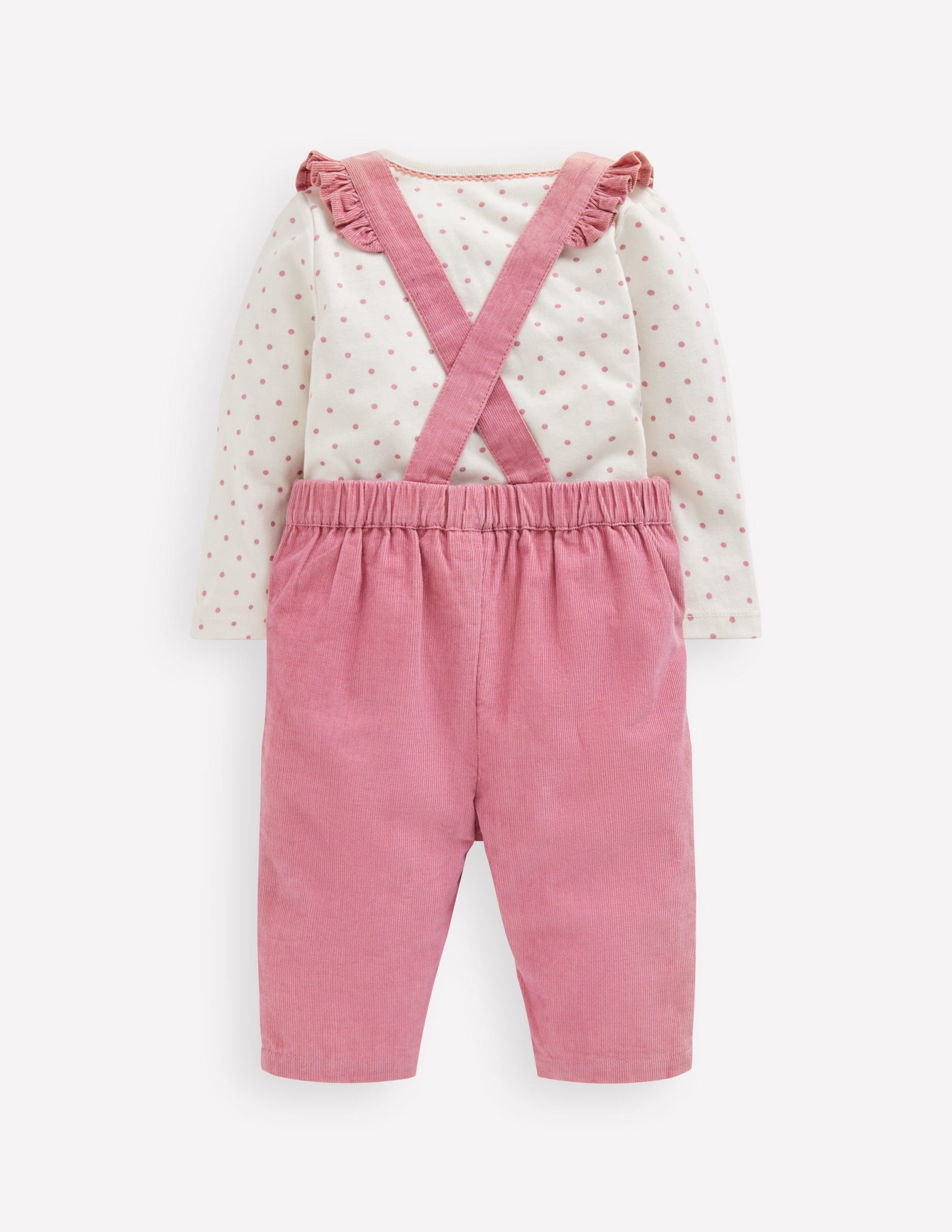 Woven Overalls Set-Pink Haze Floral Embroidery-2