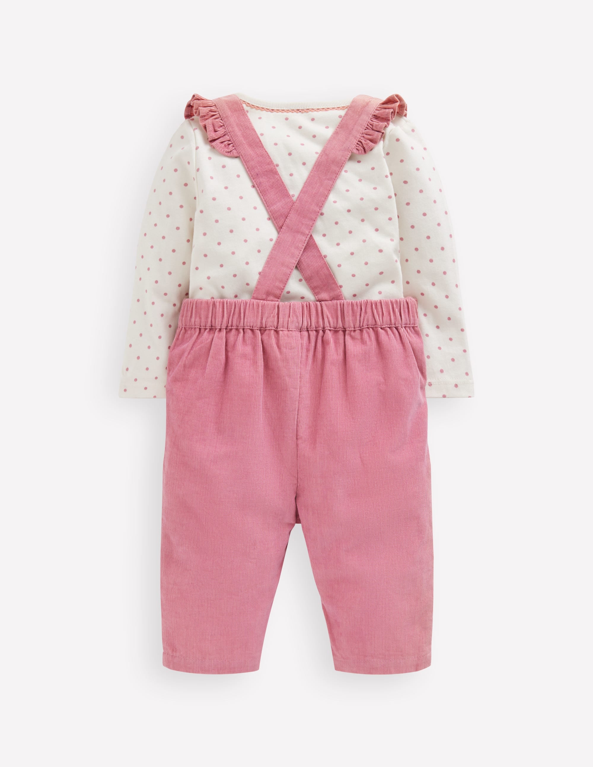 Woven Overalls Set-Pink Haze Floral Embroidery - Image 2