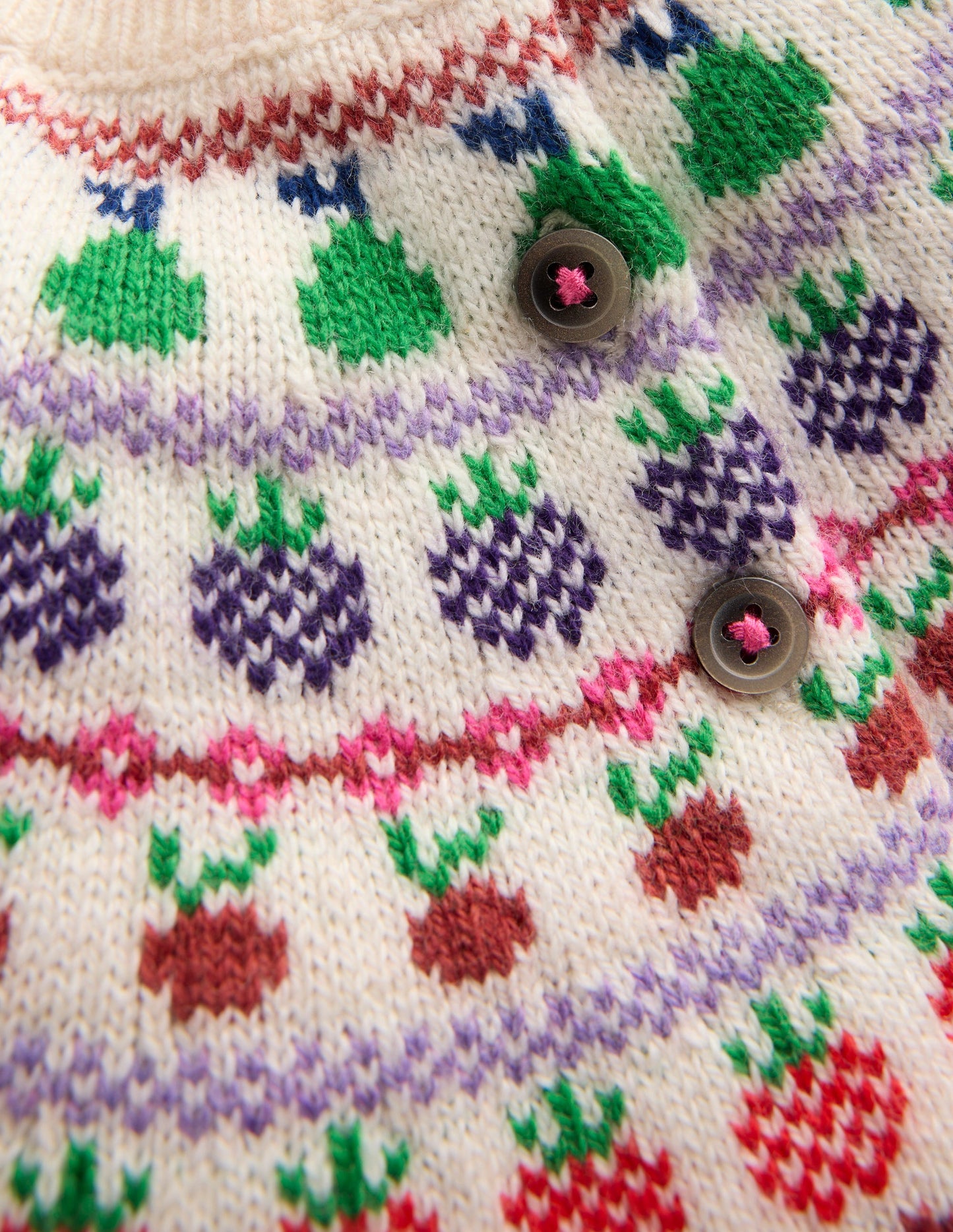 Fair Isle Cardigan-Multi Fruit