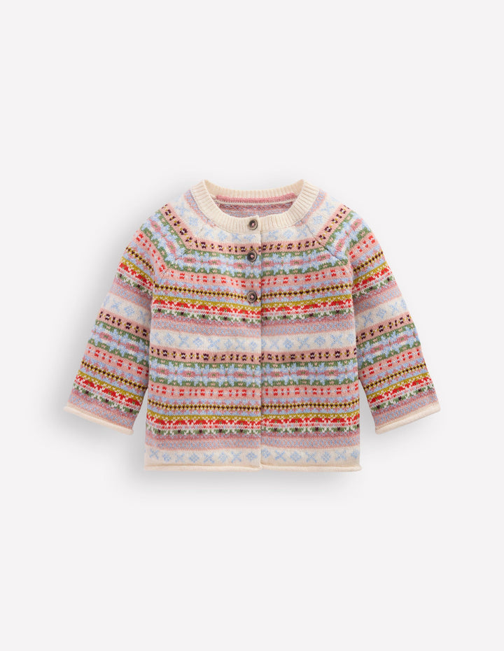 Fair Isle Cardigan-Soft Multi