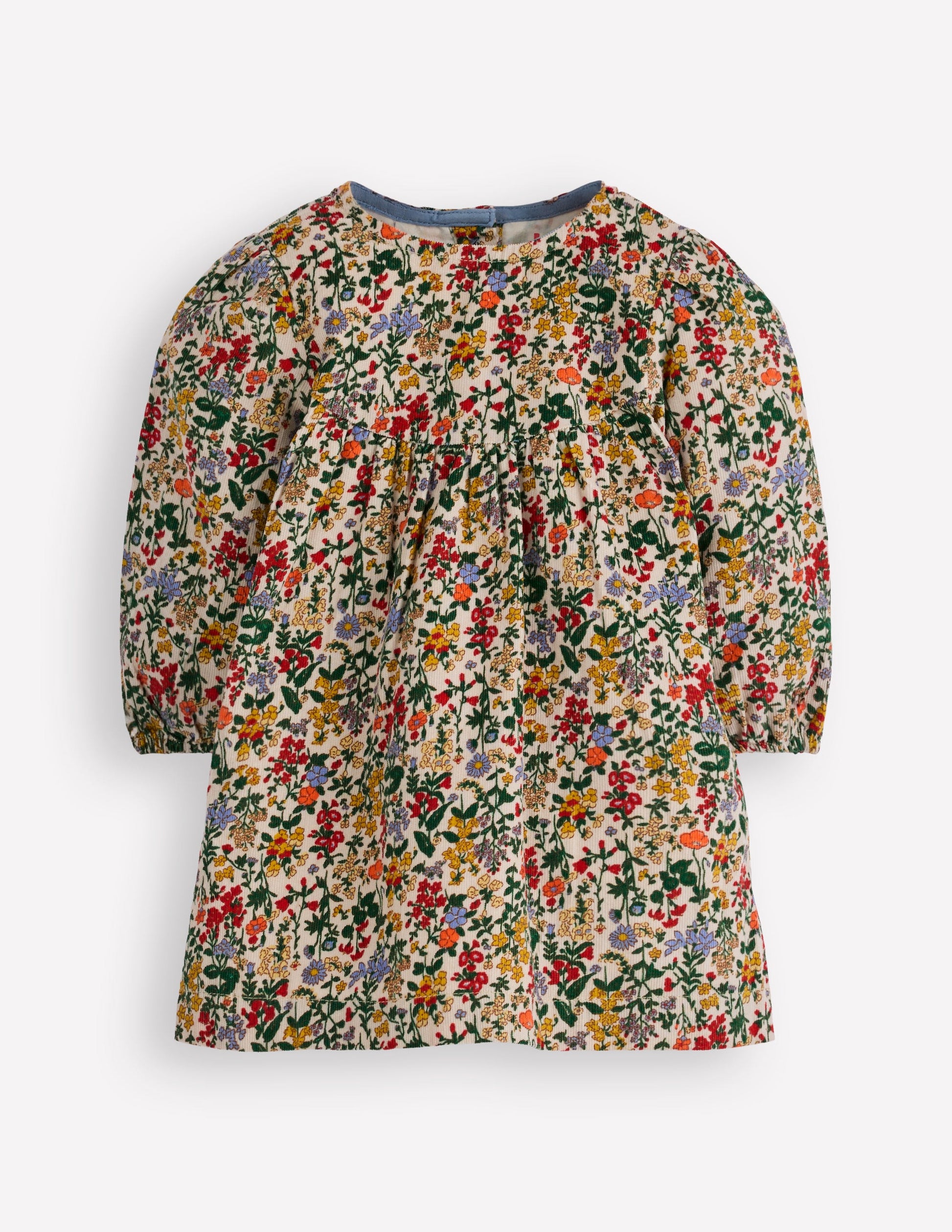 Yoke Detail Woven Dress-Small Flower Meadow-1