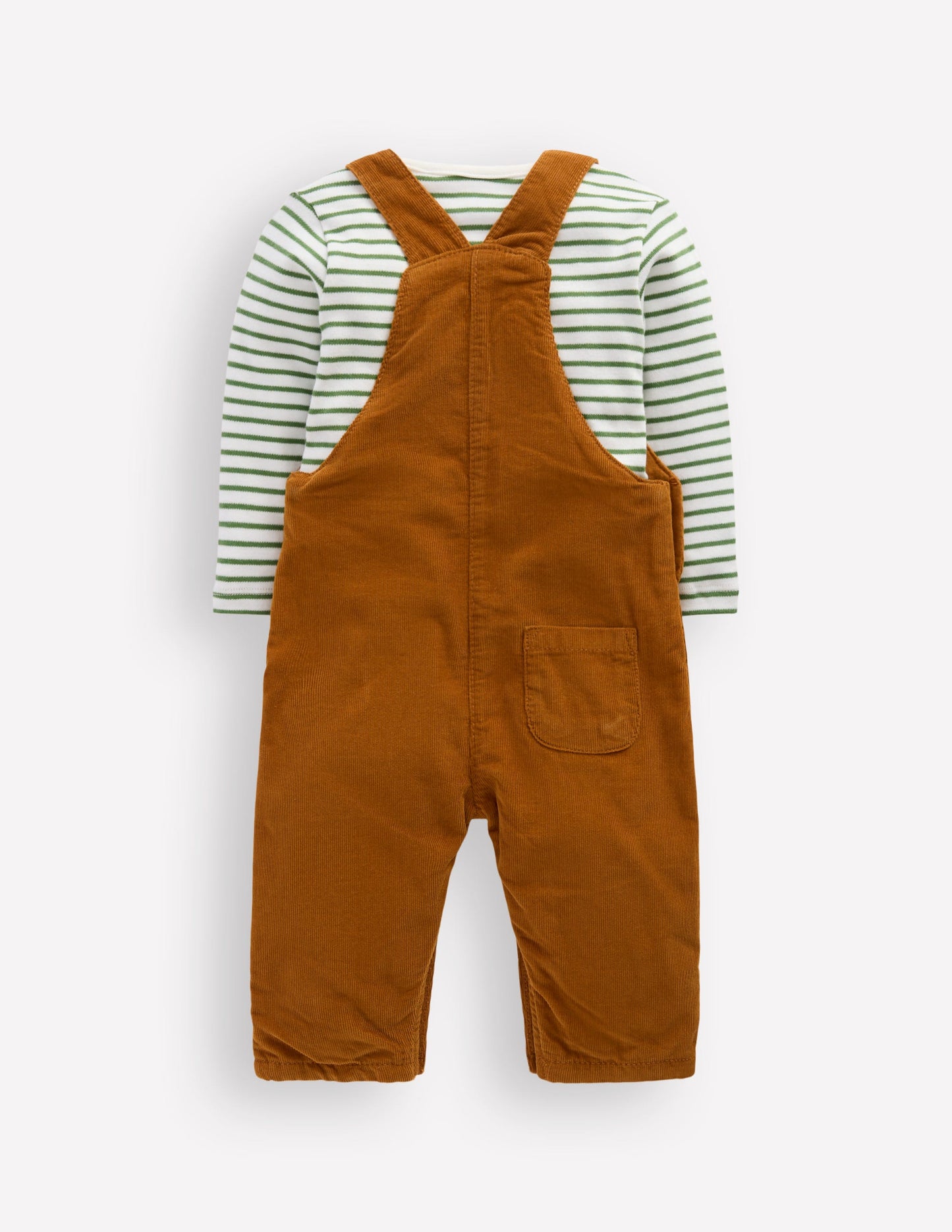 Novelty Cord Overalls Set-Brown Dog