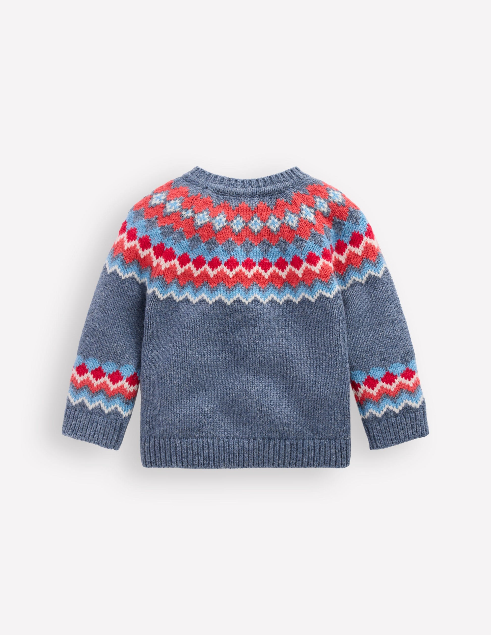 Fair Isle Button Sweater-Blue Classic Fair Isle-2