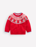 Fair isle Sweater-Red Snowman